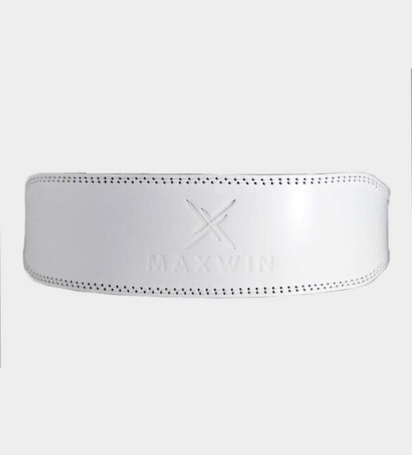 white weight belt back