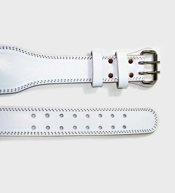 white powerlifting belt